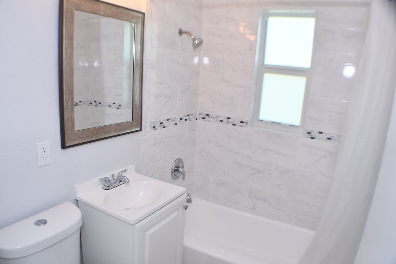 Bathroom with marble tile