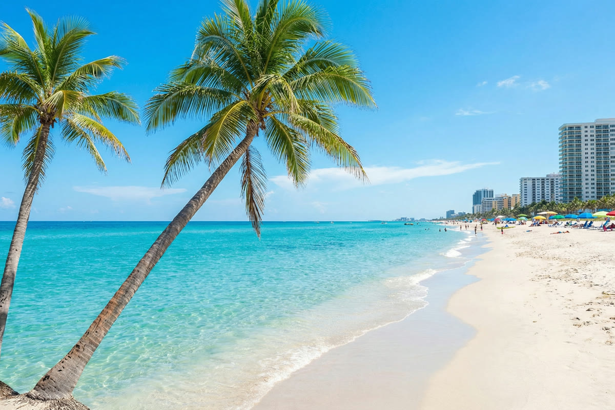 Crystal clear South Florida beach