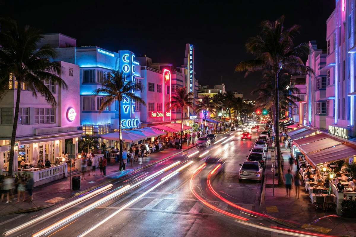 Miami Art Deco nightlife